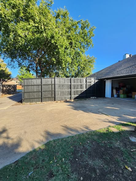 Clean driveway and yard after junk removal